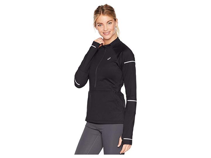 Asics Lite-show Winter Long Sleeve 1/2 Zip (performance Black) Women's Long Sleeve Pullover