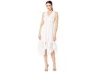 Taylor Sleeveless Lace Hankerchief Hem Dress (white) Women's Dress