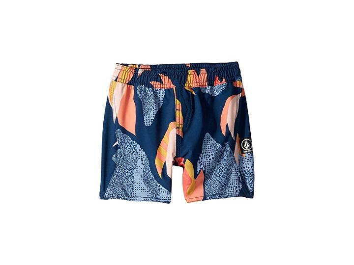 Volcom Kids Garden Volley Boardshorts (toddler/little Kids) (melindigo) Boy's Swimwear