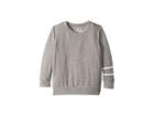 Chaser Kids Soft Love Knit Pullover Sweater With Stripes (toddler/little Kids) (heather Grey/white) Boy's Sweater