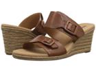 Clarks Lafley Devin (dark Tan Leather) Women's Wedge Shoes
