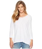Mod-o-doc Supreme Jersey Lace Inset V-neck T-shirt (white) Women's T Shirt