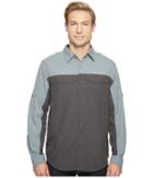 Columbia Silver Ridge Blocked Long Sleeve Shirt (shark/grey Ash) Men's Long Sleeve Button Up