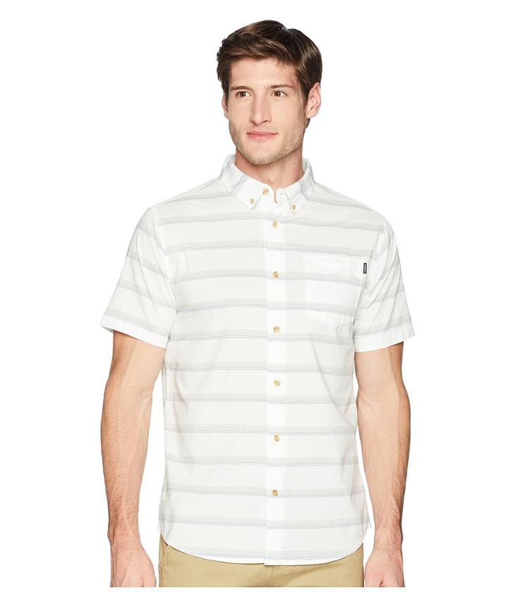 O'neill Pickett Short Sleeve Woven Top (white) Men's Clothing