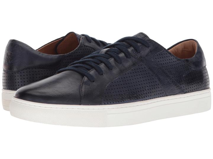 Trask Aaron (navy Calfskin) Men's Flat Shoes