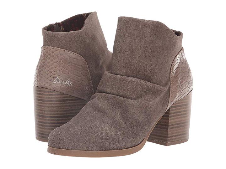 Blowfish Drako (mushm Rustic Fx Suede/mystic Faux Snake) Women's Zip Boots