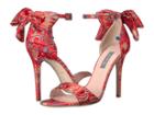 Sjp By Sarah Jessica Parker Trance Bis (red Flower Satin) Women's Shoes