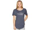 The North Face Americana Track Tee (urban Navy Heather) Women's T Shirt