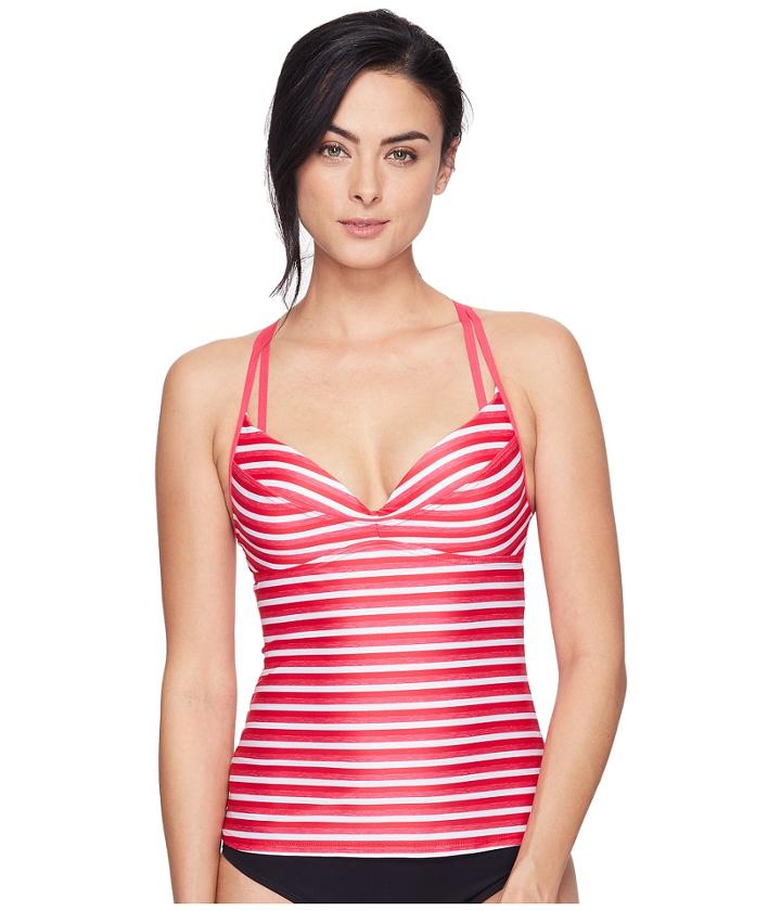 Lole Argentina Tankini Top (tropical Rose Stripe) Women's Swimwear