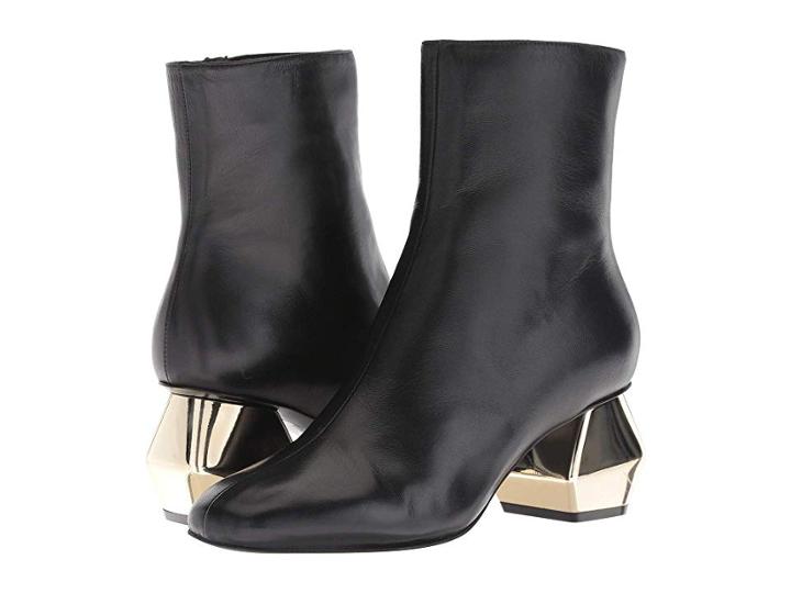 Emporio Armani Side Zip Ankle Boot (black) Women's Boots