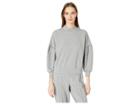 Kate Spade New York Athleisure Heart It Active Mock Neck Top (flint Heather) Women's Clothing