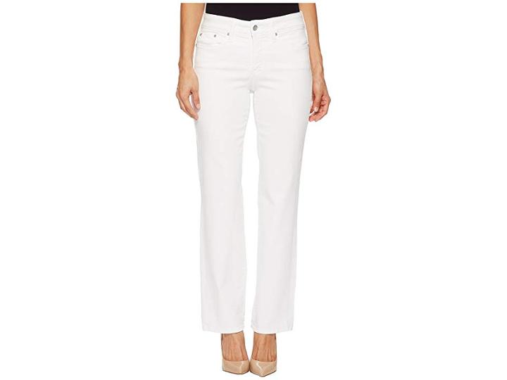 Nydj Petite Petite Marilyn Straight In Optic White (optic White) Women's Jeans