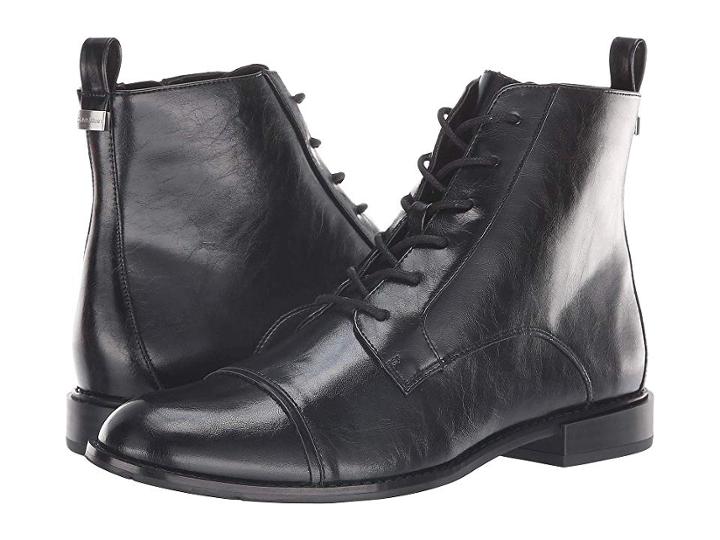 Calvin Klein Adriene (black Varnished Crackle) Women's Shoes