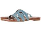 Sam Edelman Bay (denim Blue/new Blue Vaquero Saddle Leather) Women's Slide Shoes