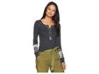 Free People Railroad Henley (black) Women's Clothing