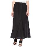 Xcvi Kendall Linen Skirt (black) Women's Skirt