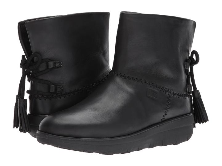 Fitflop Mukluk Shorty Ii Boots W/ Tassels (all Black) Women's  Boots