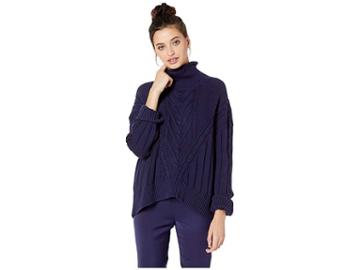 Nevereven Chunky Cable Turtleneck (one Am) Women's Sweater