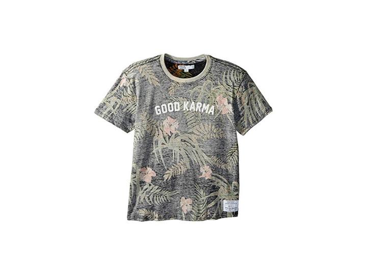 Spiritual Gangster Kids Good Karma Tee (toddler/little Kids/big Kids) (floral) Kid's T Shirt