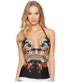 Kenneth Cole Tahiti Push-up Tankini (black) Women's Swimwear