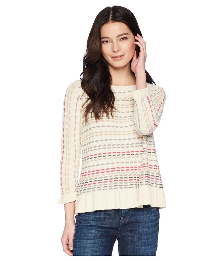 Nic+zoe Petite Saffron Stitch Top (multi) Women's Clothing