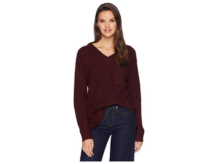 Sanctuary Amare V-neck Sweater (scarlet) Women's Sweater