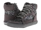 Amiana 15-a5289 (toddler/little Kid/big Kid/adult) (grey Suede Fabric/silver Chunky Glitter) Girl's Shoes