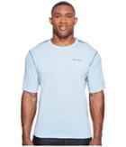 Columbia Big Tall Silver Ridge Short Sleeve T-shirt (oxygen Heather/steel) Men's T Shirt