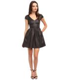 Abs Allen Schwartz Sharkskin Jacquard S/s Cinch Dress (black) Women's Dress