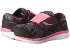 Saucony Kids Kineta A/c (toddler) (black/silver/herringbone) Girls Shoes