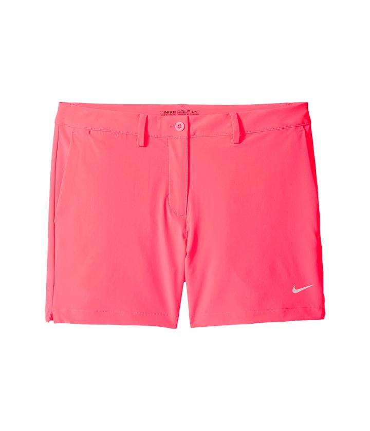 Nike Kids Shorts (little Kids/big Kids) (racer Pink/metallic Silver) Girl's Shorts