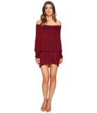 Culture Phit Austen Off The Shoulder Fold-over Dress (wine) Women's Dress