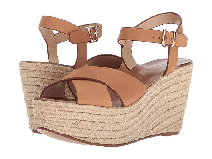 Kristin Cavallari Mikah Espadrille Wedge (camel Leather) Women's Wedge Shoes
