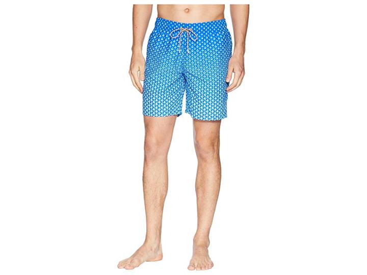 Bugatchi Anchor Star Swim Trunk (turquoise) Men's Swimwear