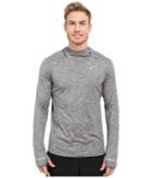 Nike Dry Element Running Hoodie (dark Grey Heather/reflective Silver) Men's Sweatshirt