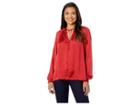 Lucky Brand Satin Peasant Top (samba Red) Women's Clothing