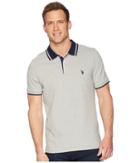 U.s. Polo Assn. Short Sleeve Classic Fit Solid Pique Polo Shirt (heather Grey) Men's Clothing