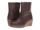 Crocs A-leigh Leather Bootie (espresso/walnut) Women's Boots