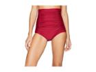 Unique Vintage Monroe Bottom (burgundy Red) Women's Swimwear
