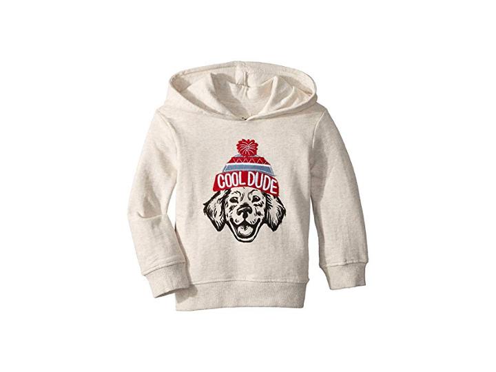 Hatley Kids Cool Dude Hooded Pullover (toddler/little Kids/big Kids) (white) Boy's Sweatshirt