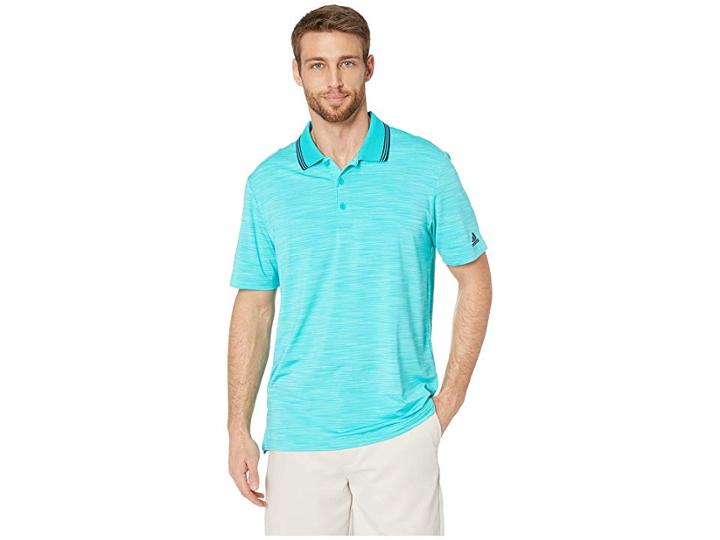 Adidas Golf Ultimate Heather Polo (hi-res Aqua Heather) Men's Clothing
