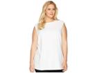 Nic+zoe Plus Size Perfect Layer Top (paper White) Women's Clothing