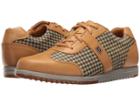 Footjoy Spikeless Casual Collection T-toe U-throat (tan/tan Houndstooth) Women's Golf Shoes