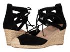 Vionic Calypso (black Suede) Women's Wedge Shoes