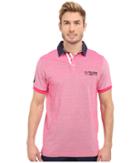 U.s. Polo Assn. Solid Pique Polo Shirt W/ Contrast Collar (caribbean Pink) Men's Short Sleeve Pullover