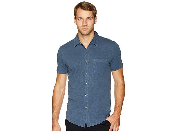 Mod-o-doc Montana Short Sleeve Button Front Shirt (parisian) Men's Short Sleeve Button Up