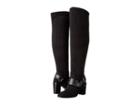 Michael Michael Kors Brody Otk Boot (black Stretch Suede/vachetta) Women's Boots