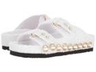 Suecomma Bonnie Jewel Ornament Cotton Slide Sandal (white) Women's Sandals