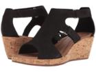 Clarks Un Plaza Strap (black Nubuck) Women's Sandals