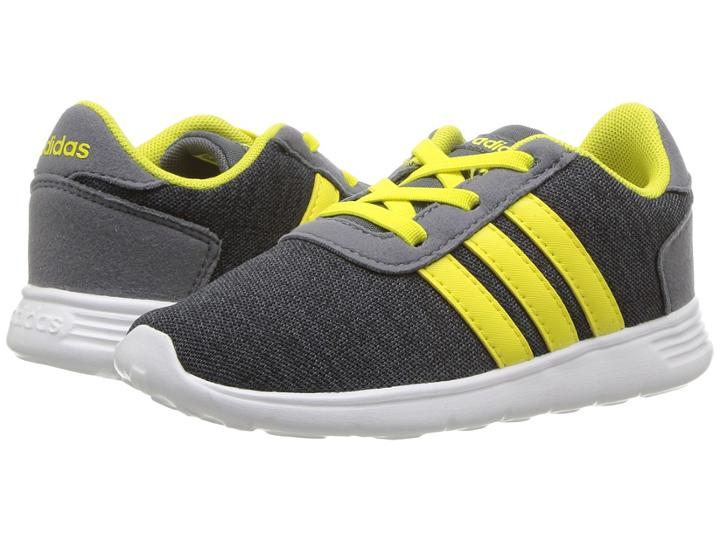 Adidas Kids Lite Racer (infant/toddler) (carbon/shock Yellow/onix) Kids Shoes